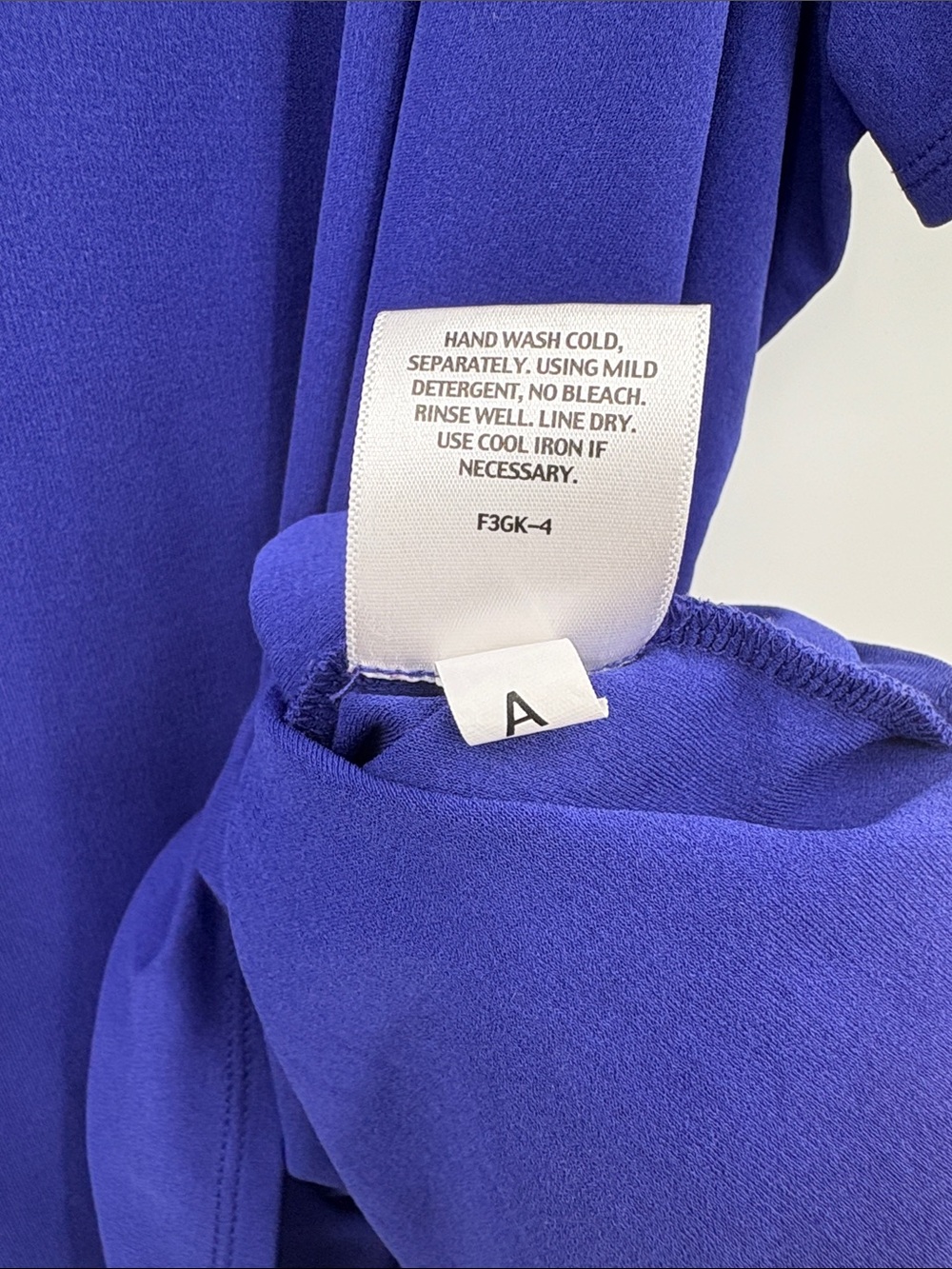 Eileen Fisher 100% Silk Scoop Neck Short Sleeve Top in Cobalt Size 2X - Picture 4 of 9